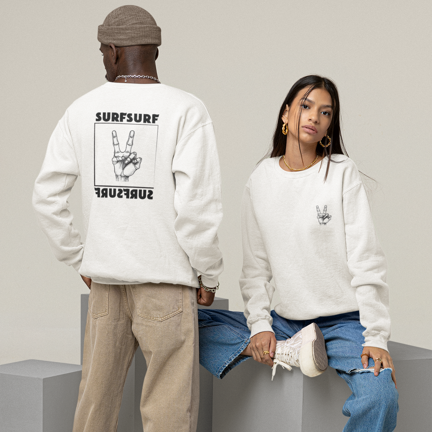 Peace & Waves Crewneck Sweatshirt