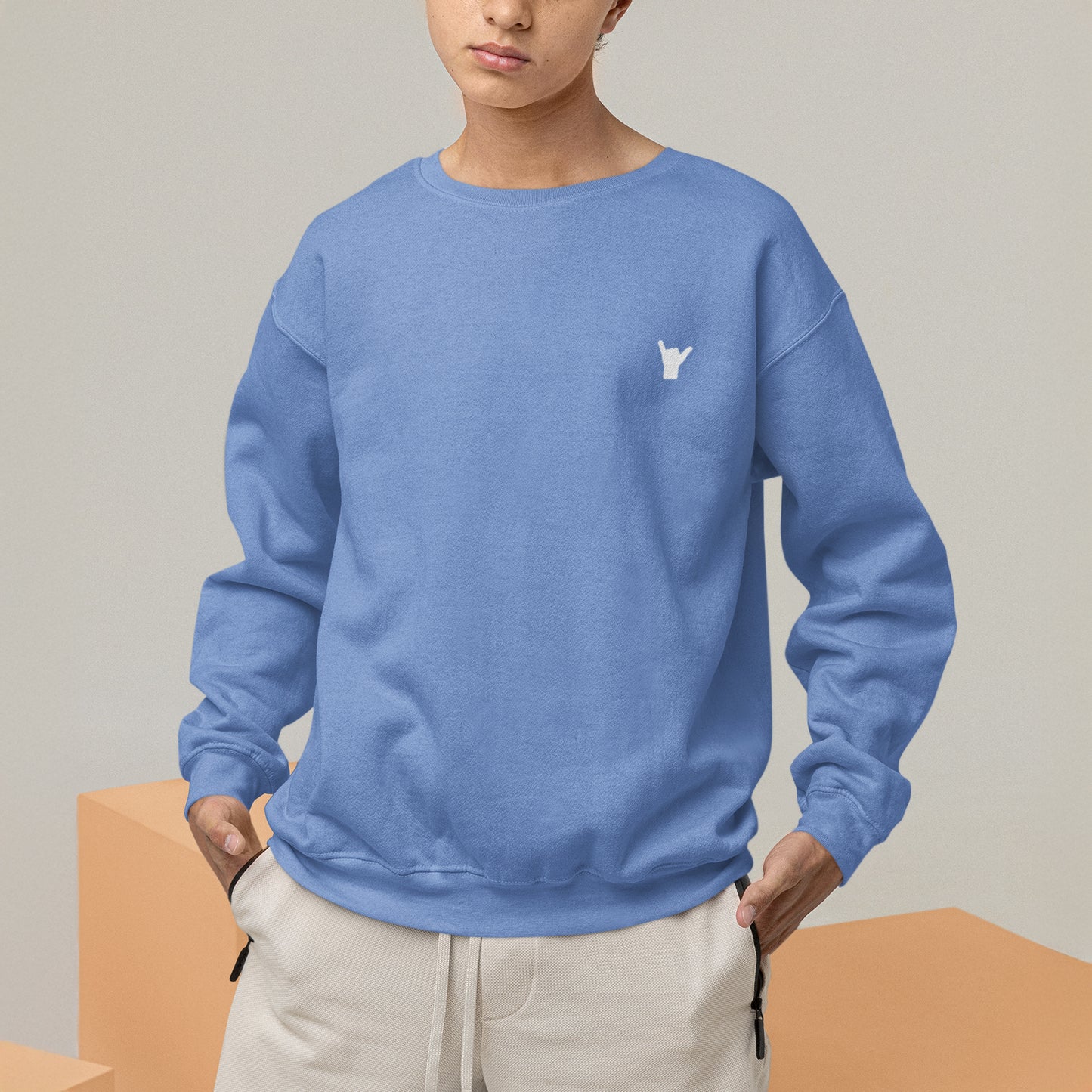 Shaka Sign Crest Crewneck Sweatshirt
