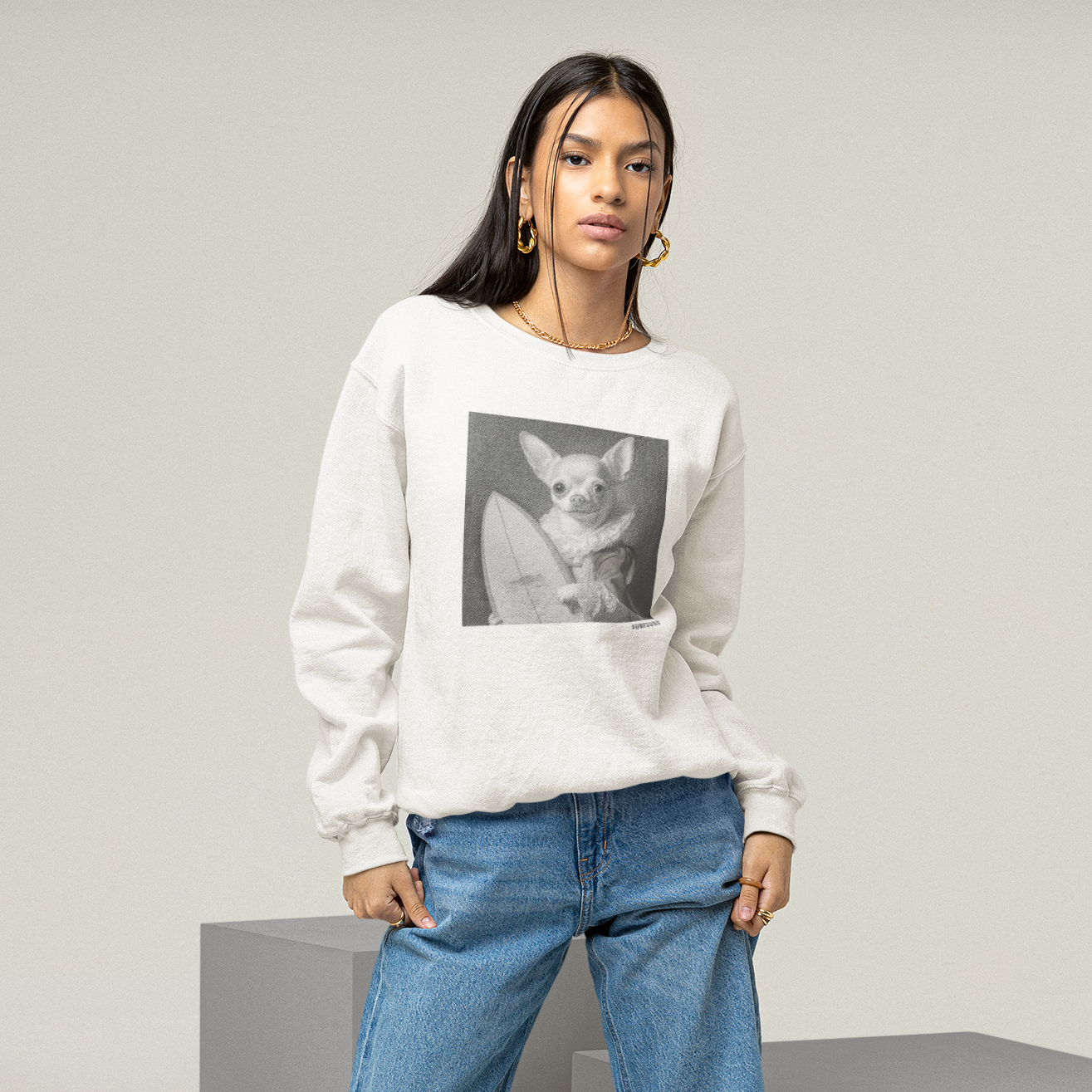 Surf's Pup Crewneck Sweatshirt