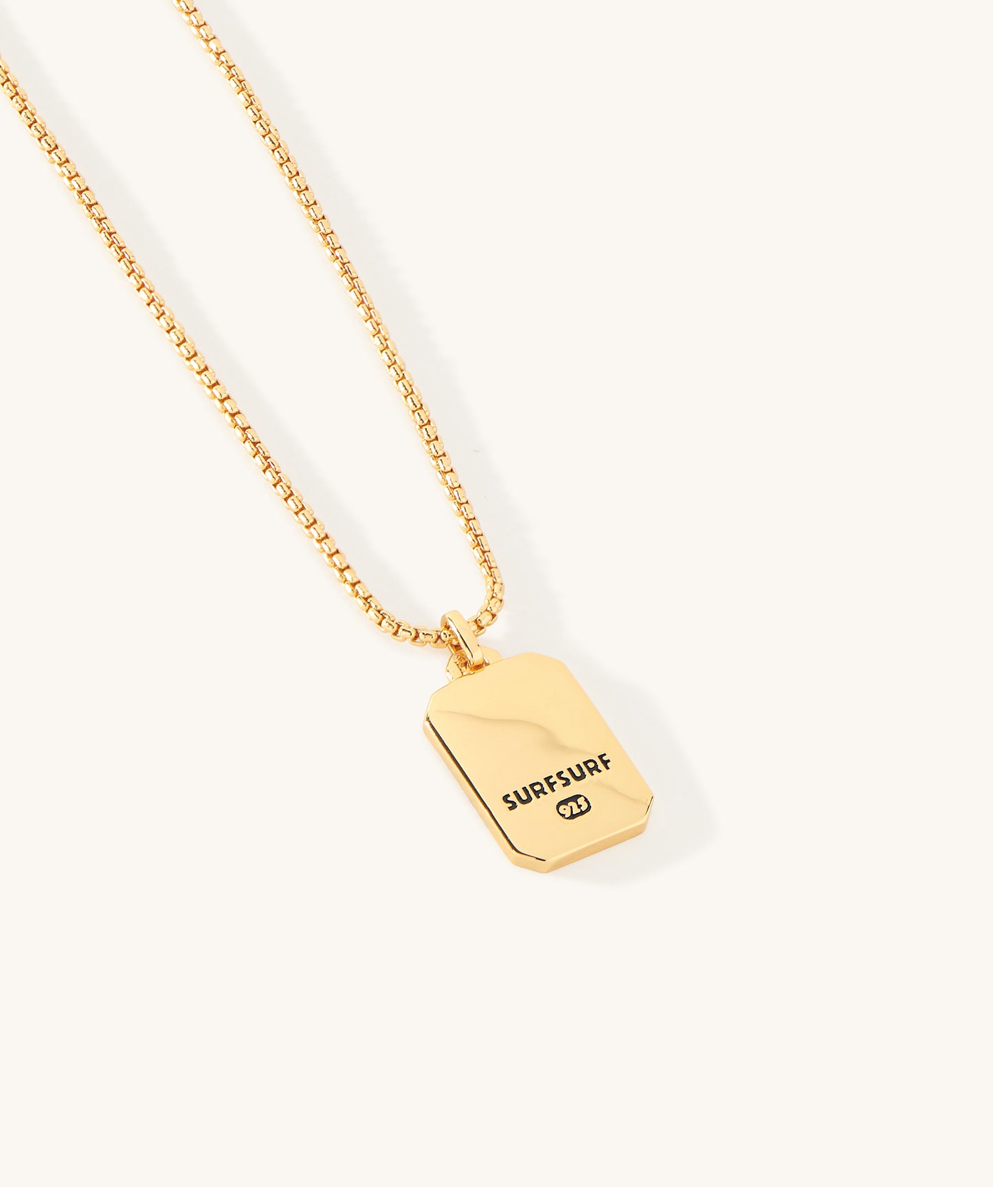 Oahu Wave Dog Tag Necklace