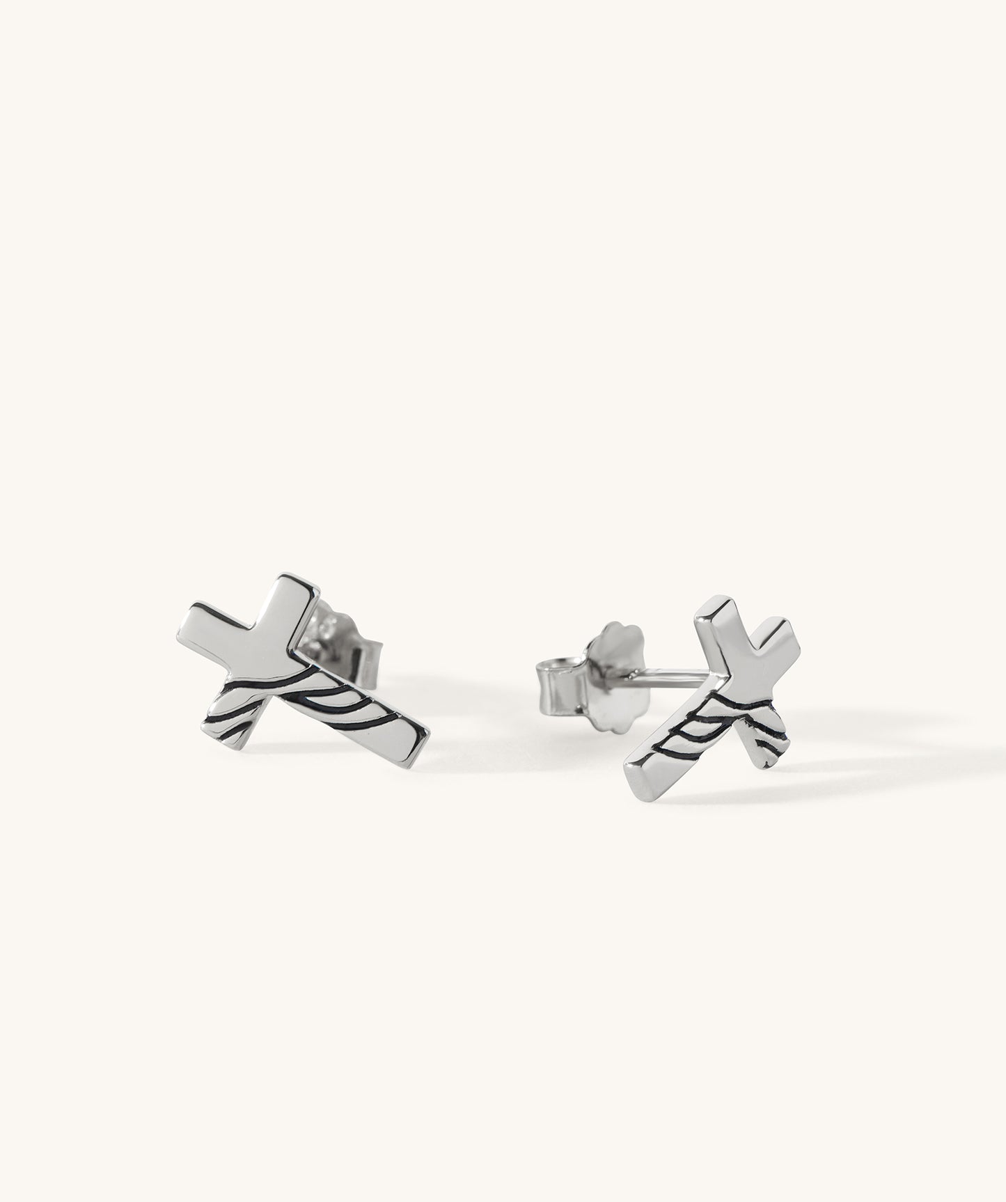 Santa Teresa Cross Stud Earrings