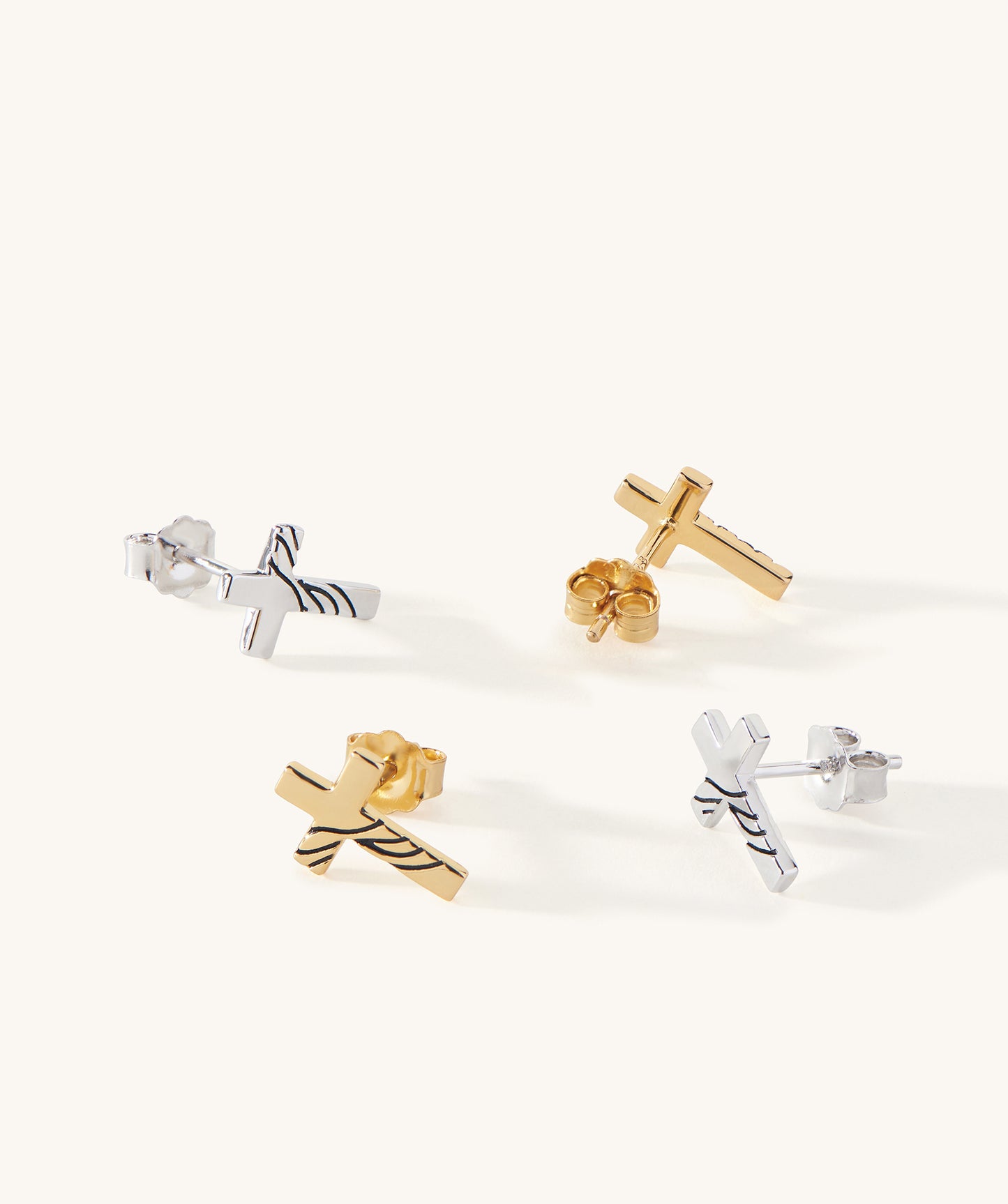 Santa Teresa Cross Stud Earrings