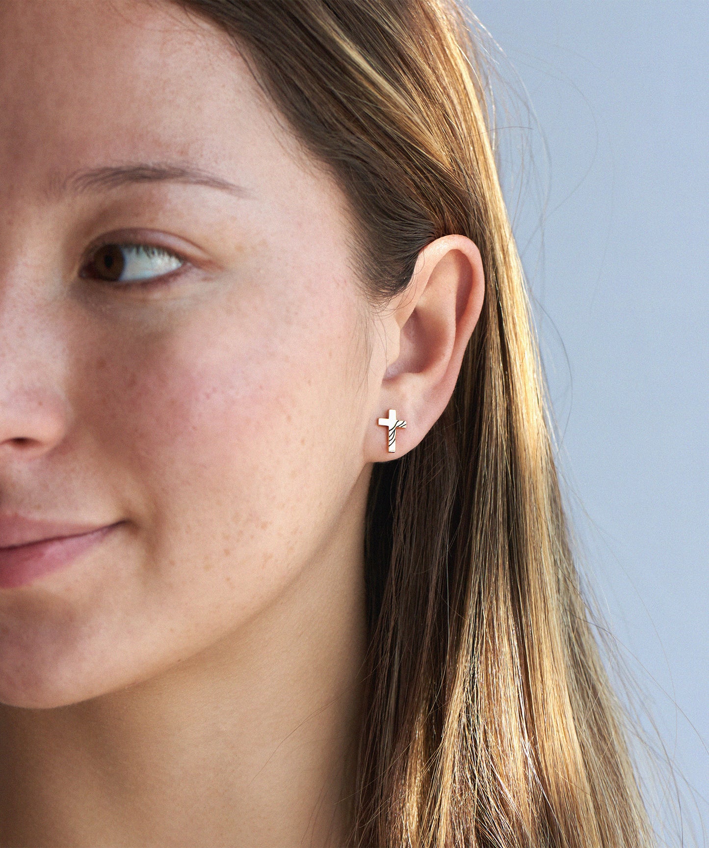 Santa Teresa Cross Stud Earrings