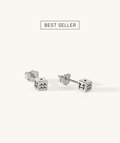 Bukit Cube Stud Earrings