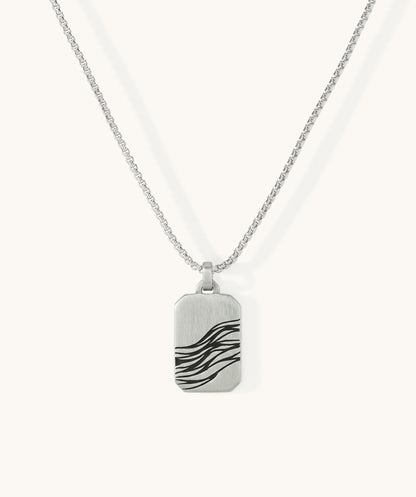 Gold Coast Dog Tag Necklace Satin SS