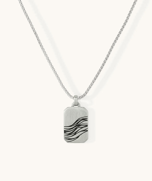 Gold Coast Dog Tag Necklace Satin SS