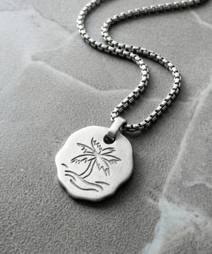 Honolua Bay Palm Necklace SS