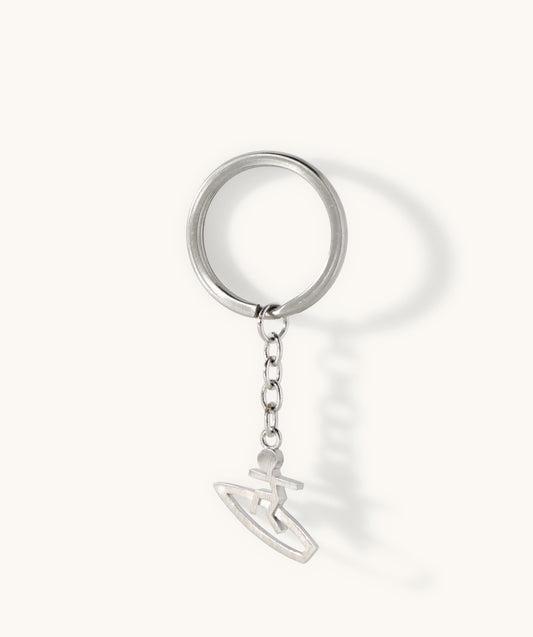 Pipeline Surfer Charm Keychain