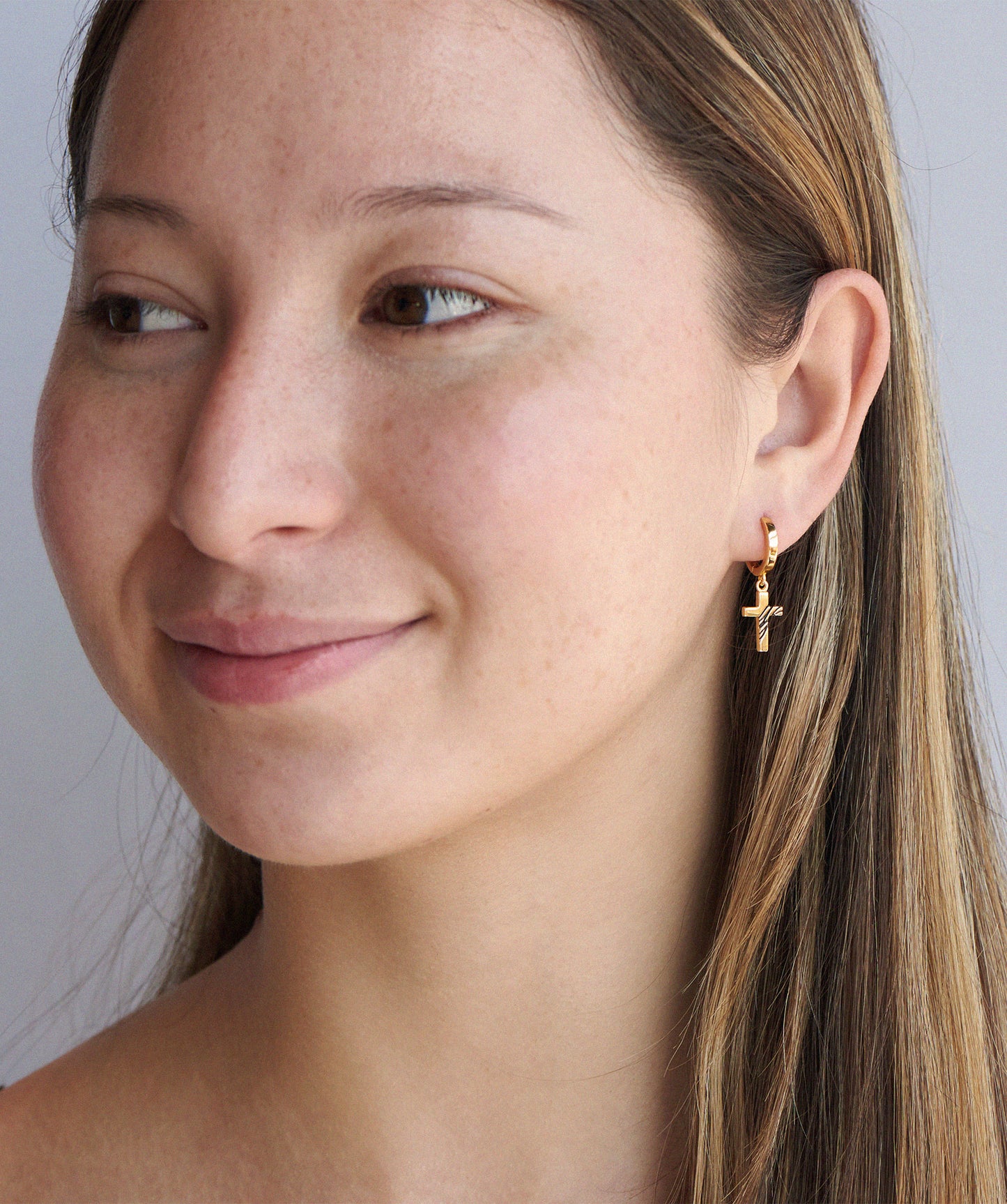 Tortuga Dangle Cross Earrings