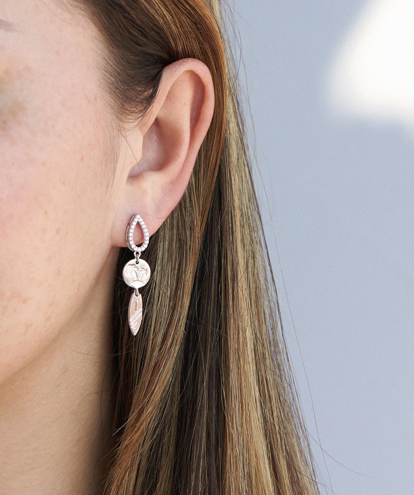 Ponta Preta Dangle Earrings