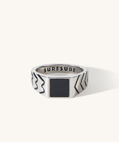 Porto Santo Signet Ring with Black Onyx