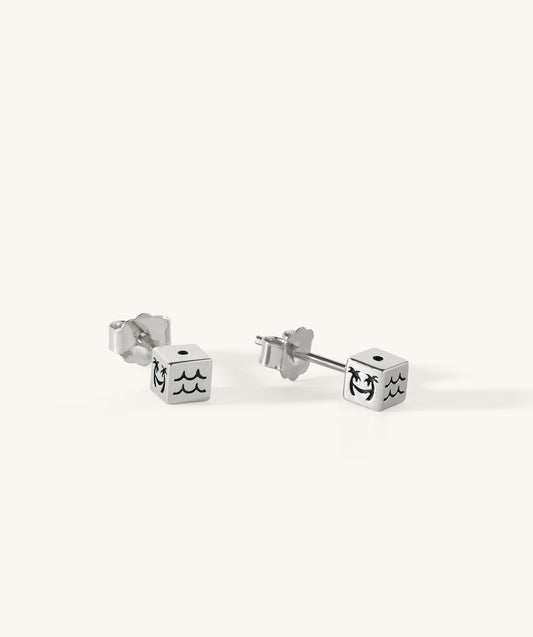 Bukit Cube Stud Earrings